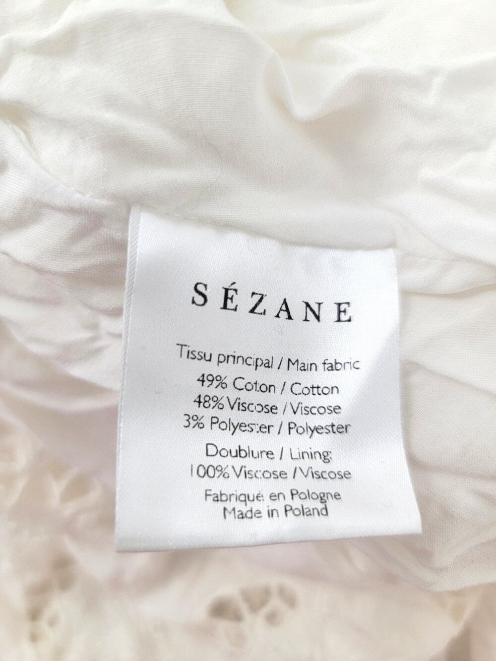 Sezane Elia Lace Maxi Dress in Ecru 38 6 - Picture 9 of 12